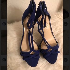 Jessica Simpson brand new blue suede mule